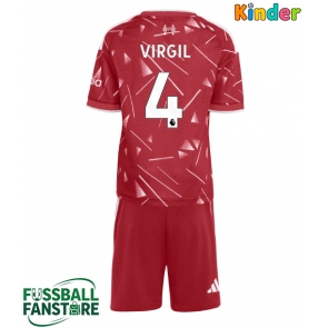 Liverpool Virgil van Dijk #4 Replik Heimtrikot Kinder 2026-27 Kurzarm (+ Kurze Hosen)